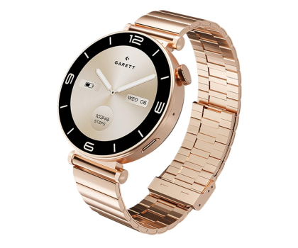 Smartwatch GARETT Rose różowe złoto stalowy
